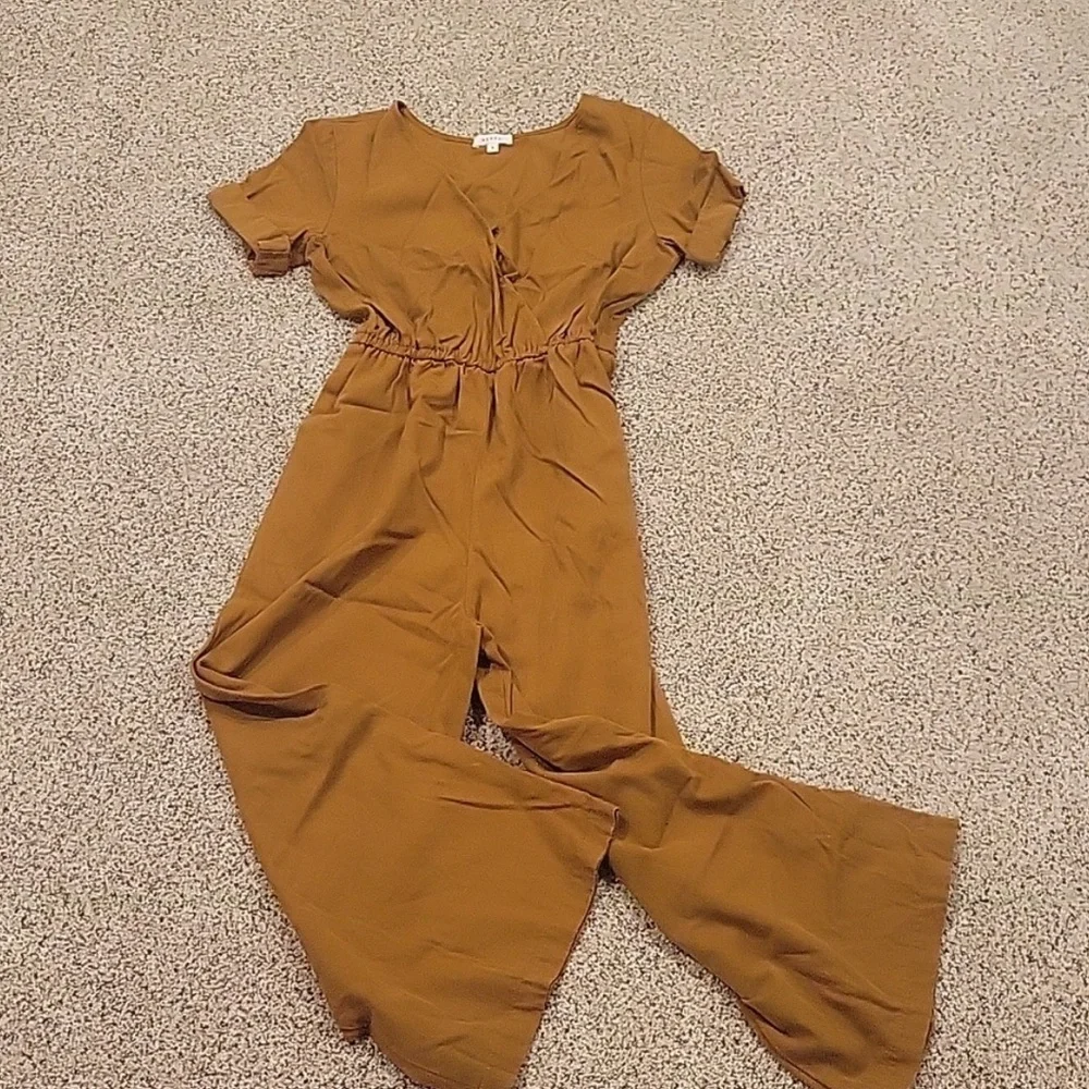 Vetta The Wrap Jumpsuit Gold Canvas Capsule Wardrobe Small - Picture 3 of 6